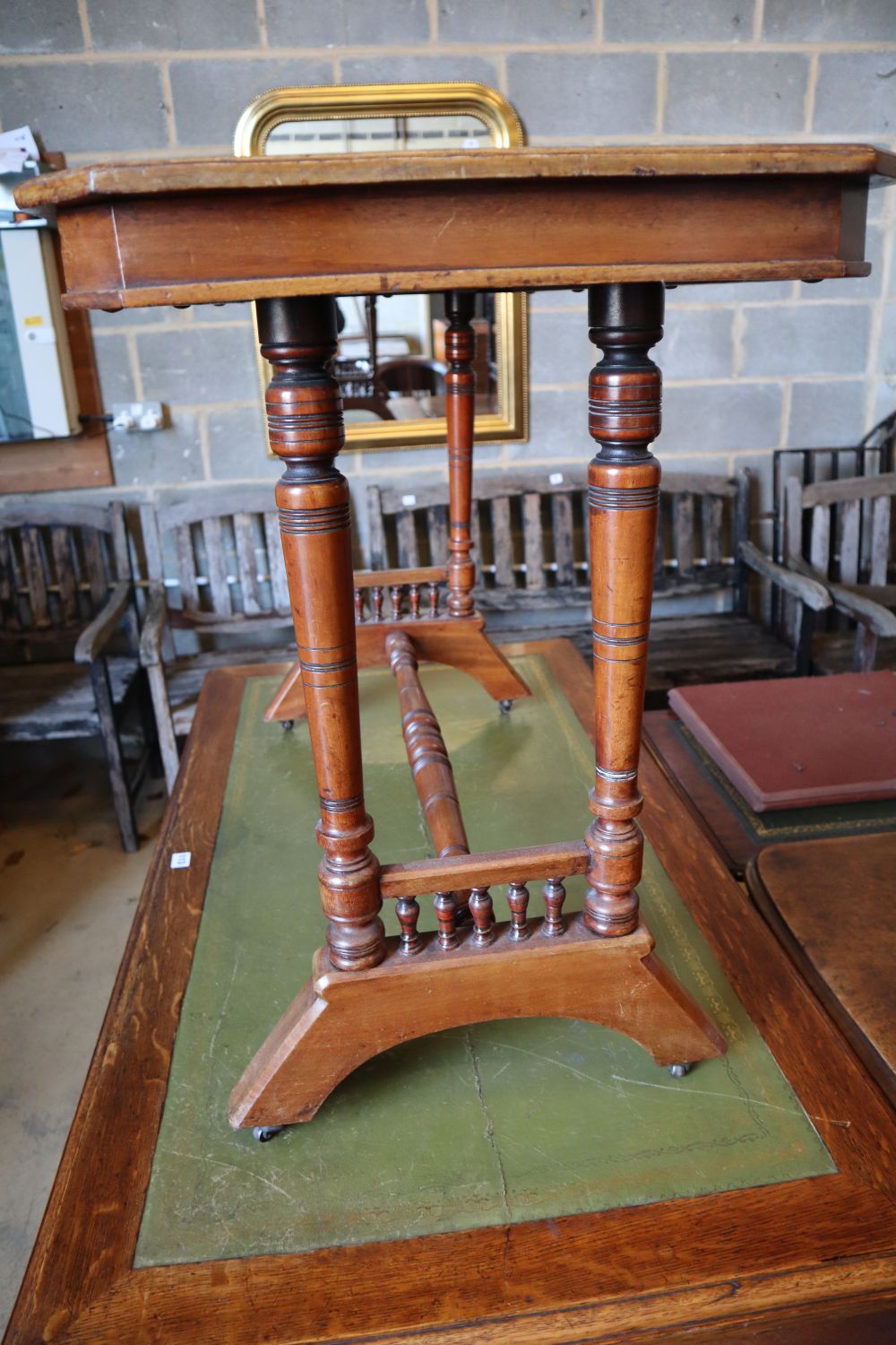 A Victorian Aesthetic period mahogany occasional table, width 105cm